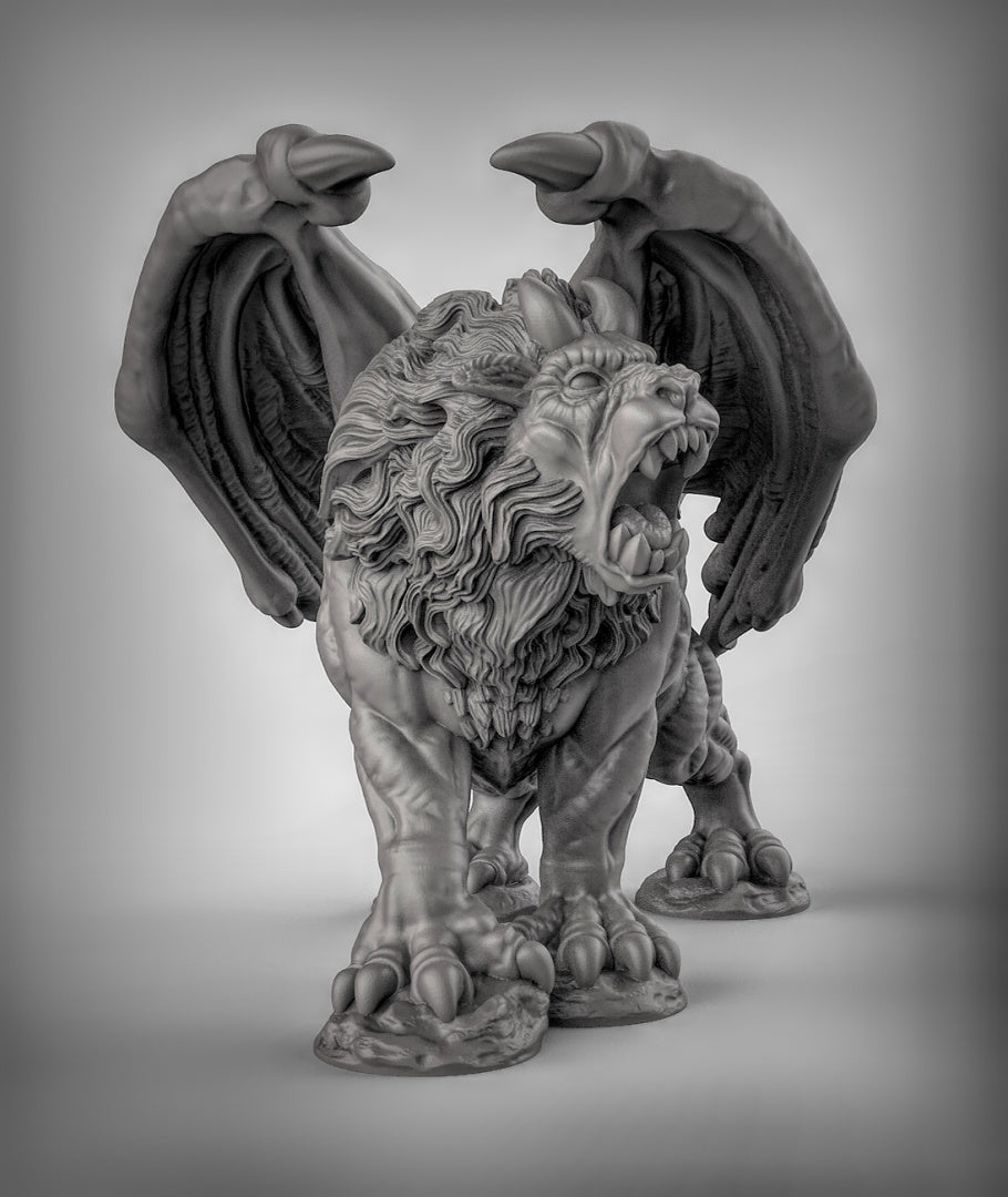 Manticore Resin 3D Model for Dungeons & Dragons & Board RPGs