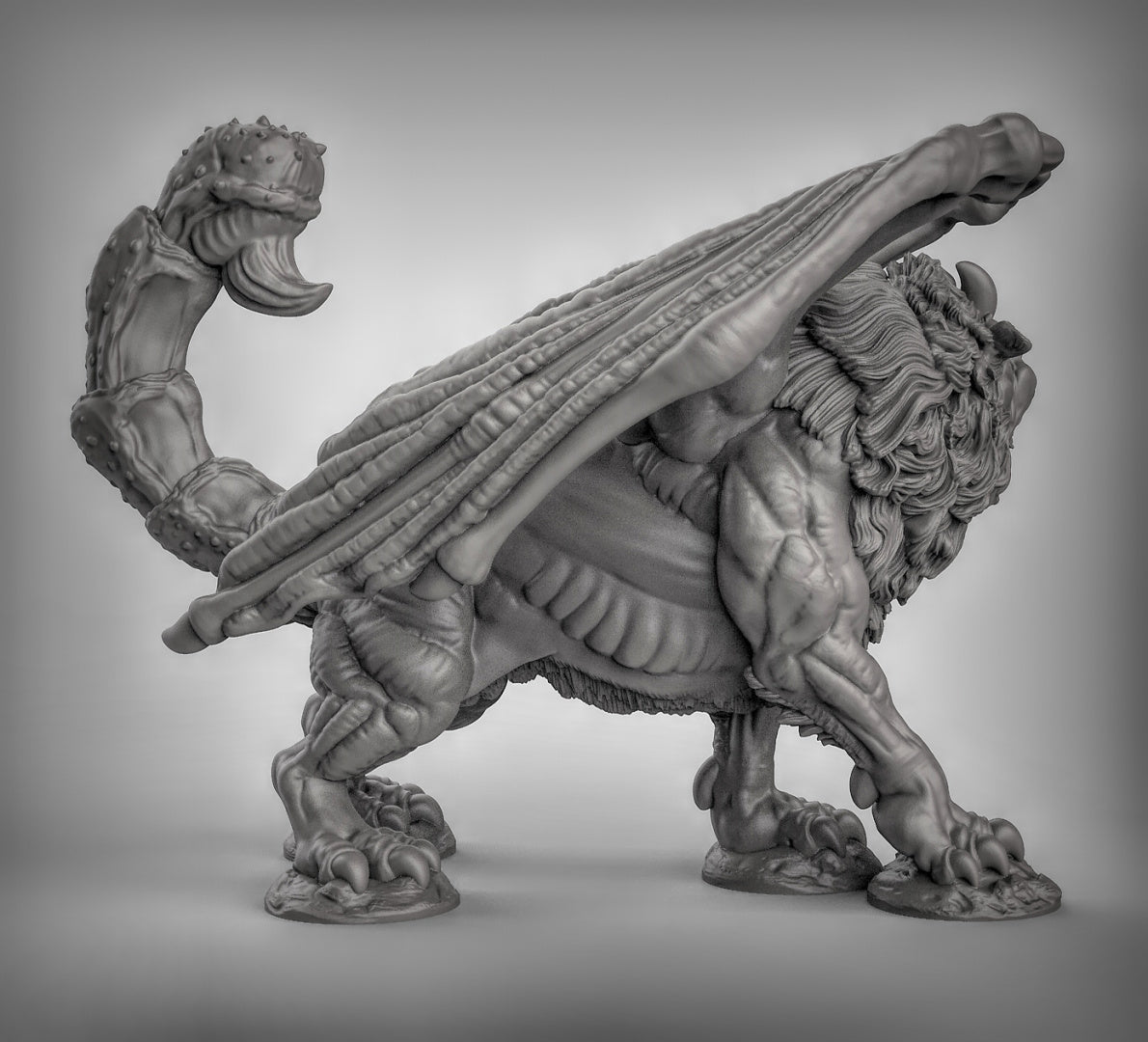 Manticore Resin 3D Model for Dungeons & Dragons & Board RPGs