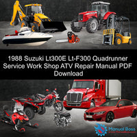 1988 Suzuki Lt300E Lt-F300 Quadrunner Service Work Shop ATV Repair Manual PDF Download Default Title