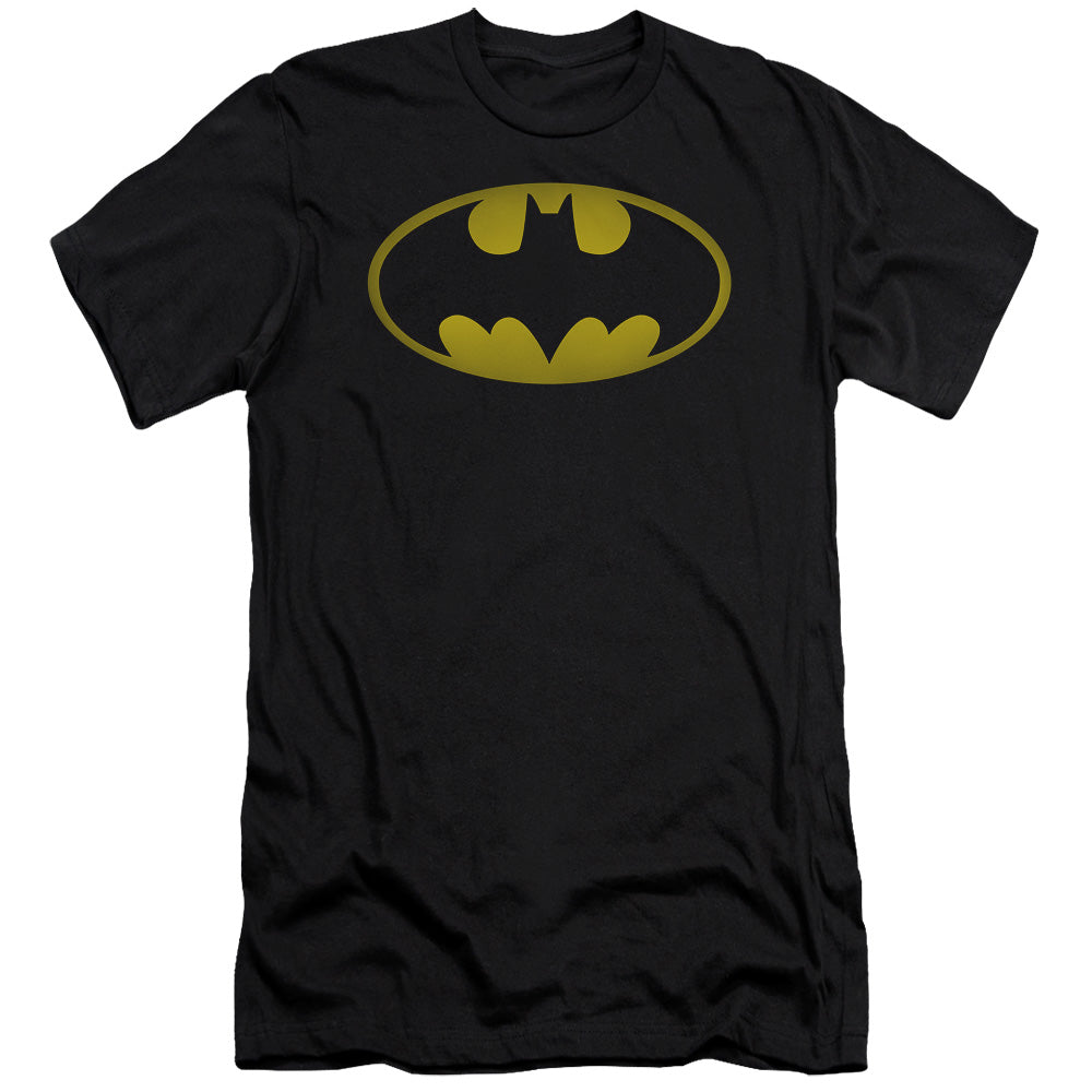 Batman Washed Bat Logo Slim Fit Mens T Shirt Black | Rock Band Merch
