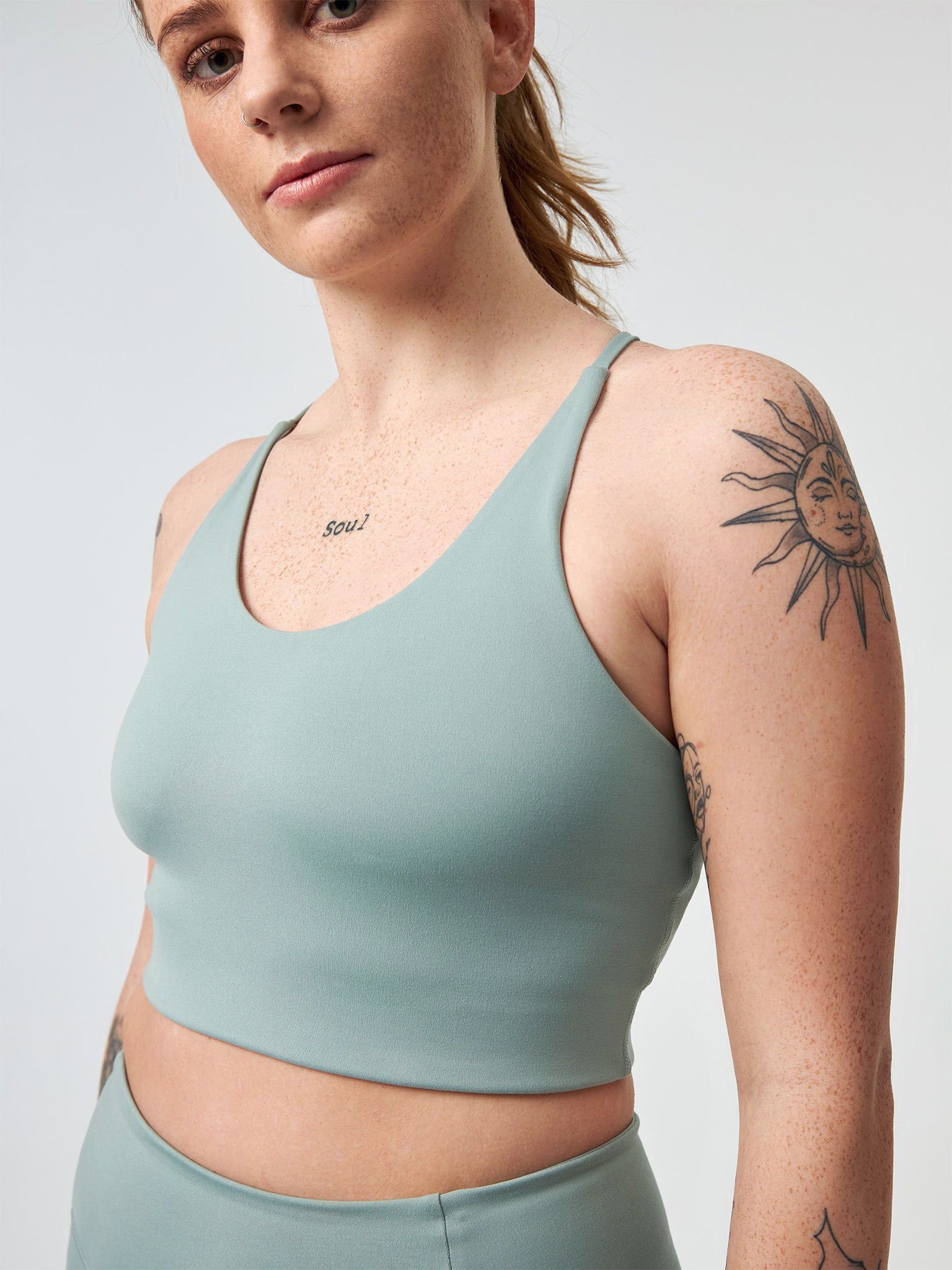 Girlfriend Collective Float Cleo Halter Bra - Chinoiserie – Yogamatters