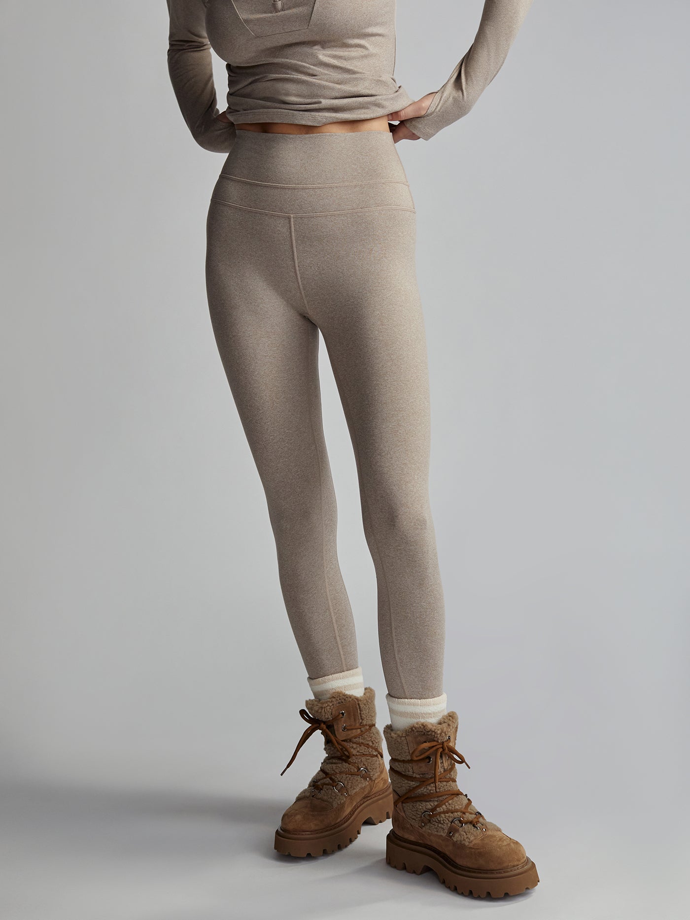 Varley Always Warm Base Layer Legging 27.5 - Taupe Marl