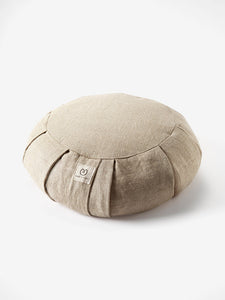 hardbackhollow Hemp Buckwheat Zafu Meditation Cushion - Natural - Box of 5