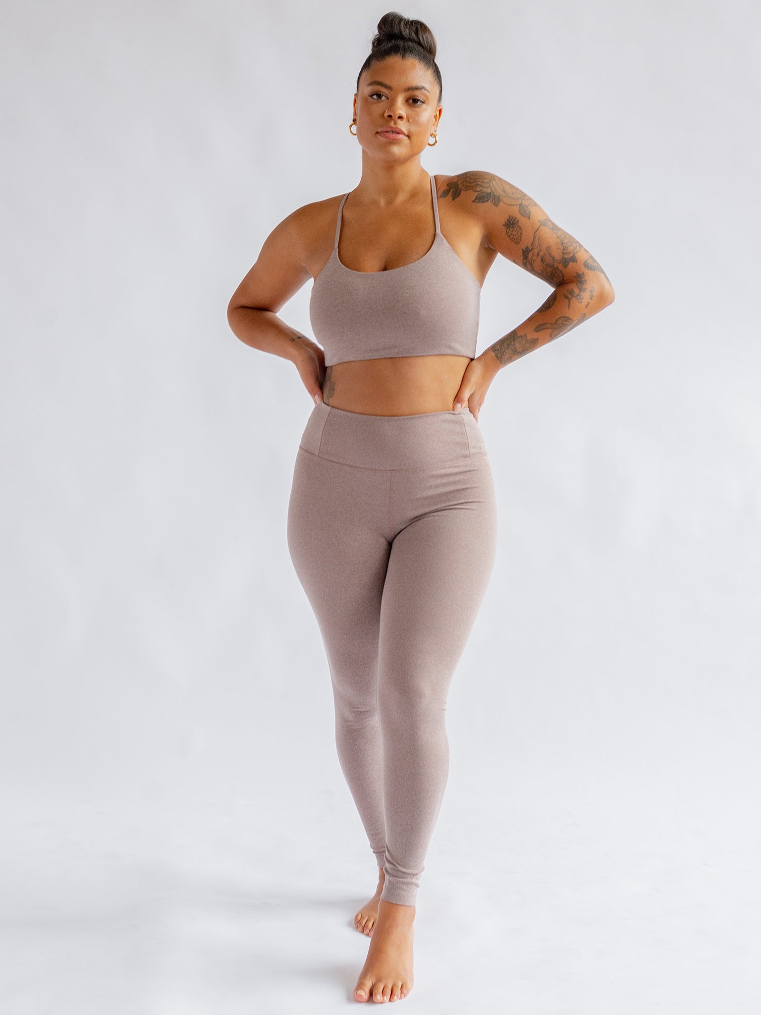 Girlfriend Collective Float High Rise Leggings - Heather Cocoon –  Yogamatters