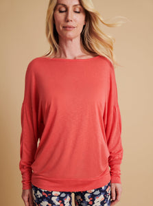 Asquith Long Sleeve Batwing  - Coral