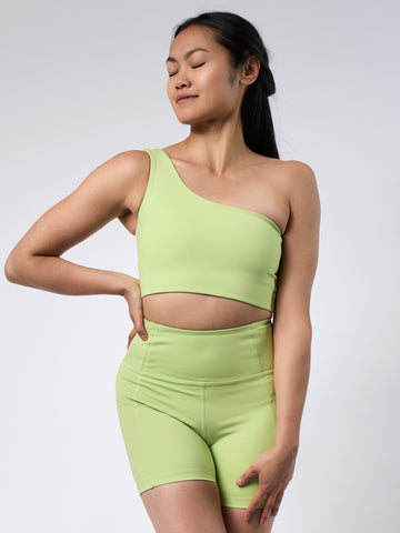 Girlfriend Collective High-Rise Run Shorts - Key Lime