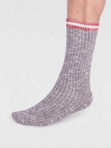 Thought Men's Phillip Organic Cotton Fleck Socks - Grey