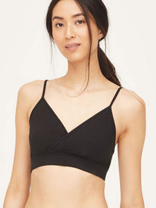 Thought Organic Cotton Triangle Bralette - Black