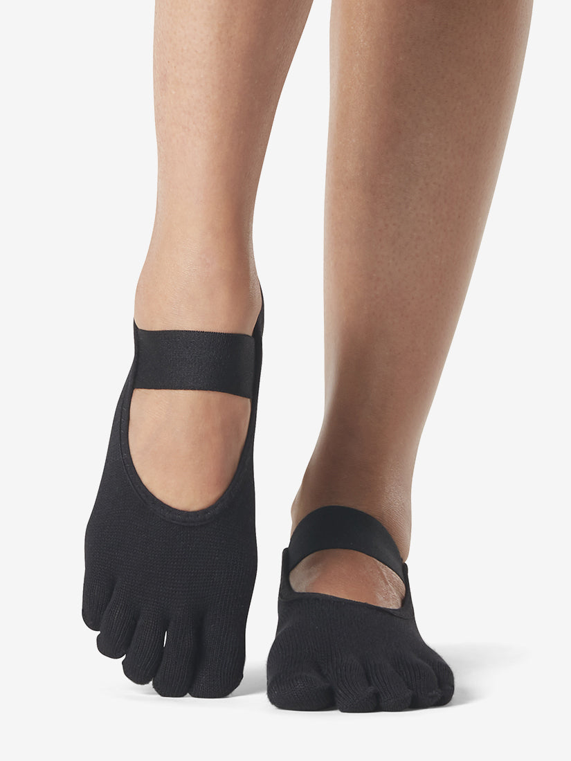 Toesox FT Elle Yoga Grip Socks, Charcoal Grey, M – Toprank Sport™