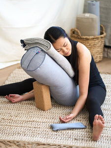 hardbackhollow Organic Cotton Chambray Yoga Blanket