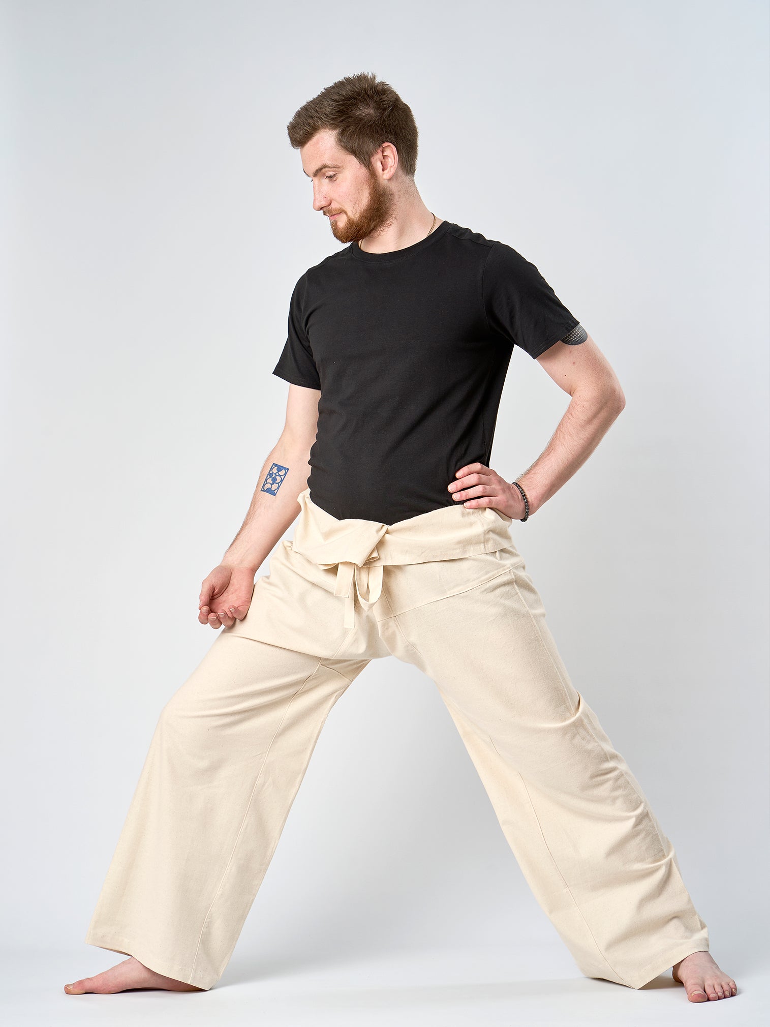 Fisherman pants  Black  Extra long  Cotton fisherman pants