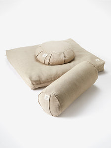 countryflyers Hemp Buckwheat Zafu Meditation Cushion - Natural