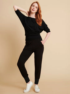 Asquith Long Harem Pants - Black