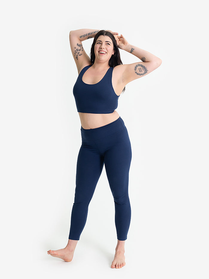 navy blue yoga leggings