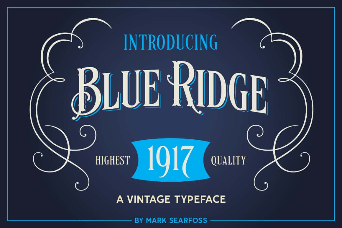 Blue Ridge Vintage Typeface