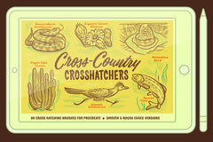 Cross-Country Crosshatches för Procreate