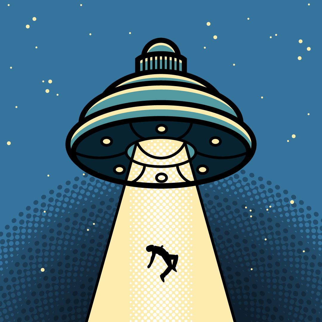 How to Create a UFO Illustration with Halftone Patterns in Adobe Illustrator