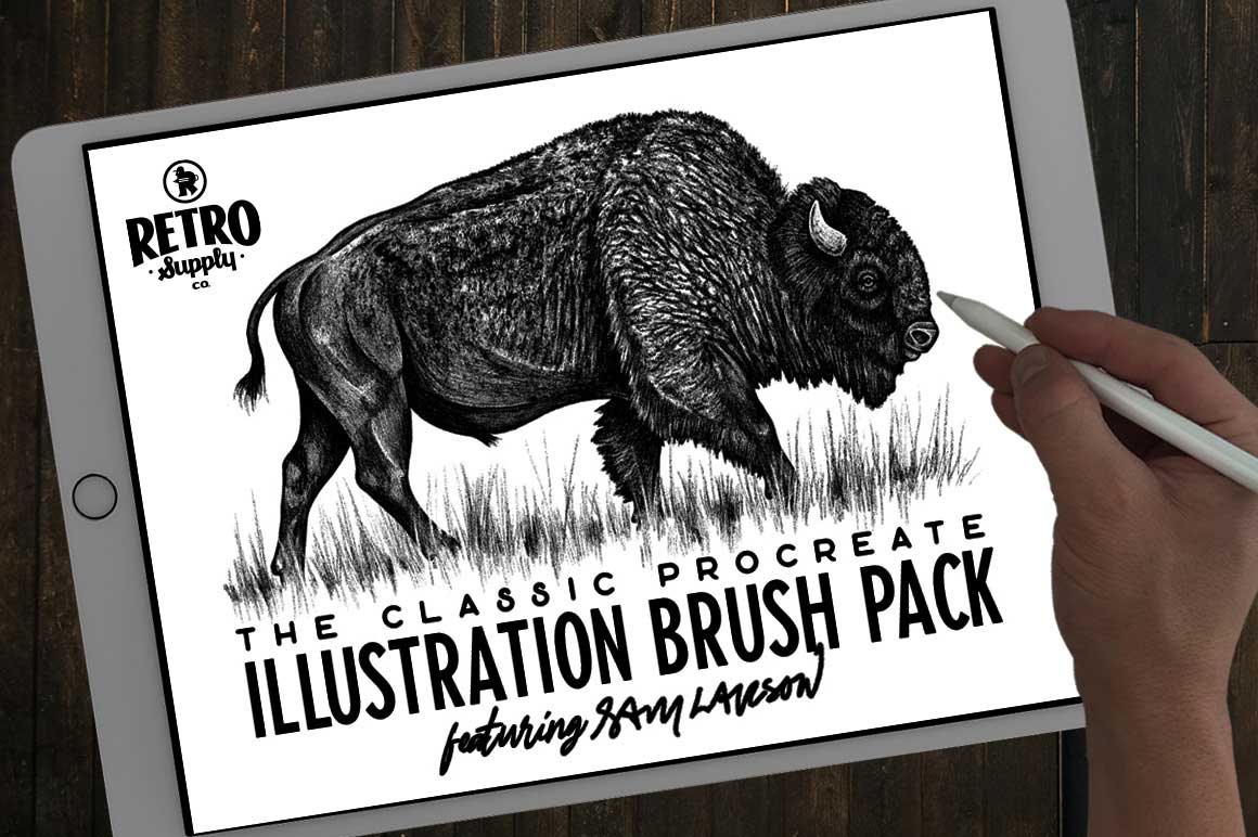 the Classic Procreate Illustration Brush Pack