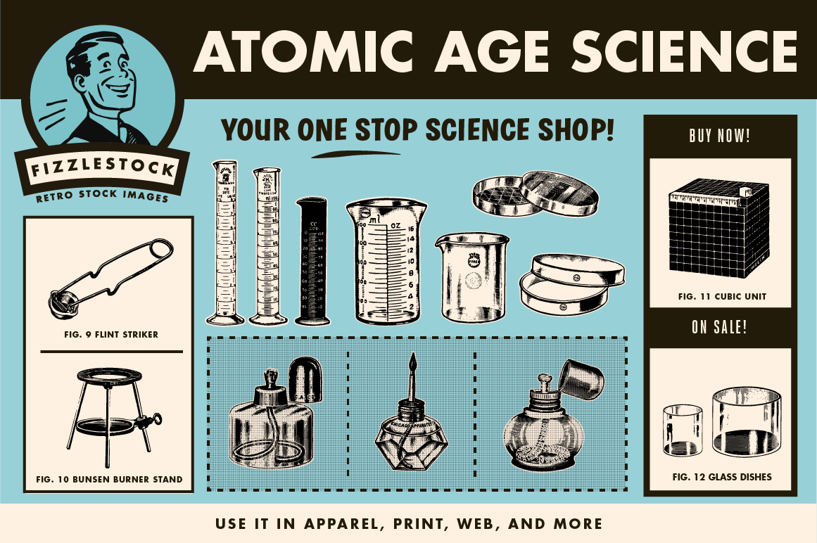 Atomic Age Science Part I | Retro Clip Art - RetroSupply Co