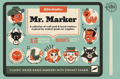 Markers Kit | Photoshop Brushes & 850+ PNG Scribbles | Indieground