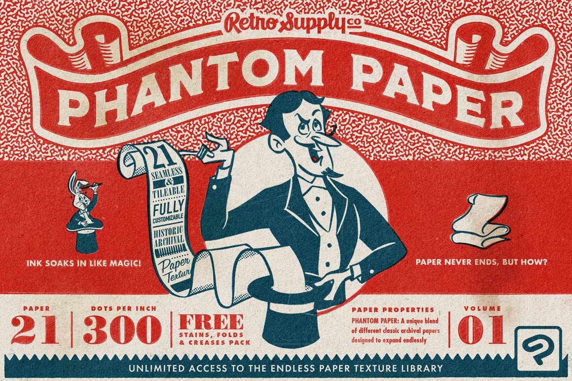 Phantom Paper Vol. 01 for Clip Studio Paint - RetroSupply Co.