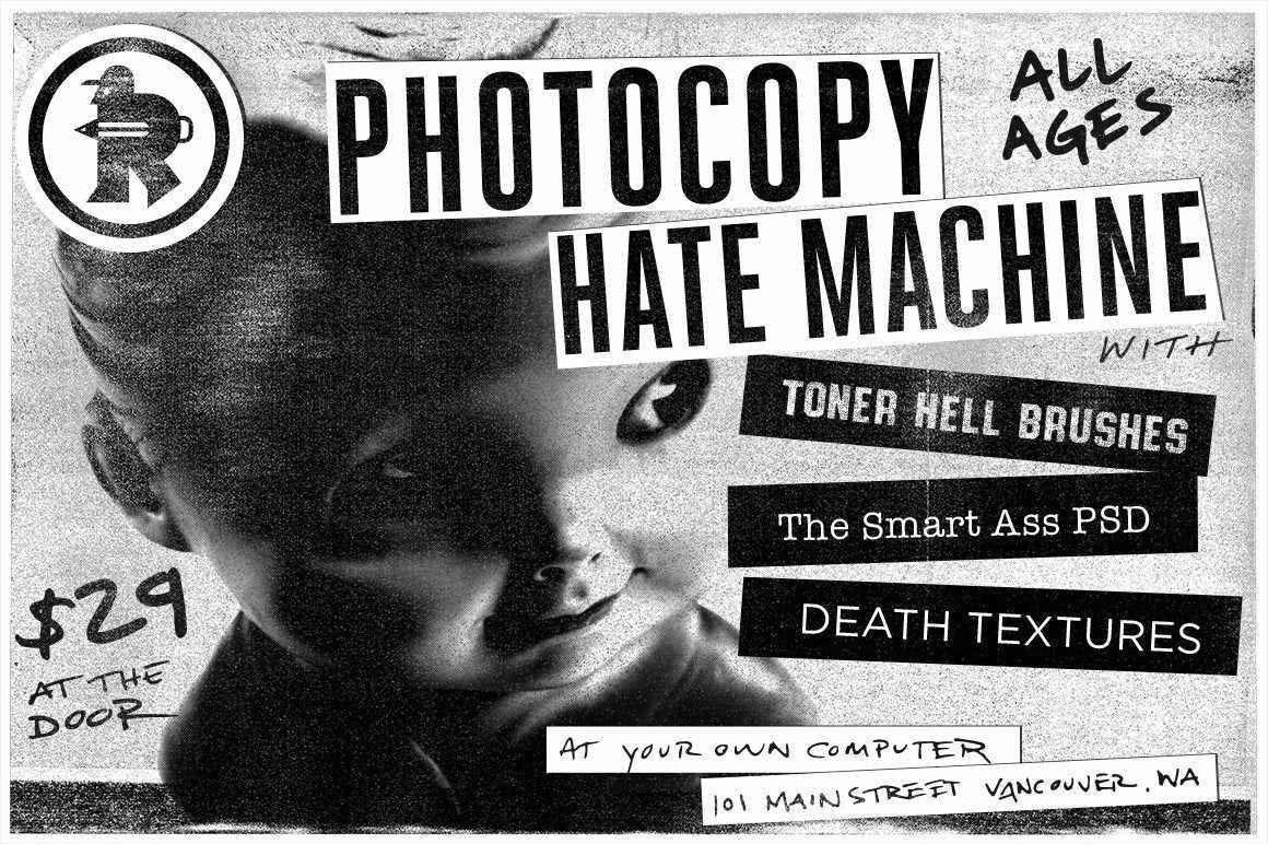 The Photocopy Hate Machine Photoshop Bundle Retrosupply Co