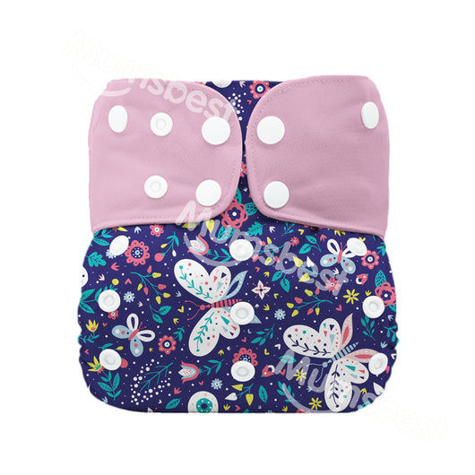 Mumsbest---Pink Butterfly Modern Cloth Nappy