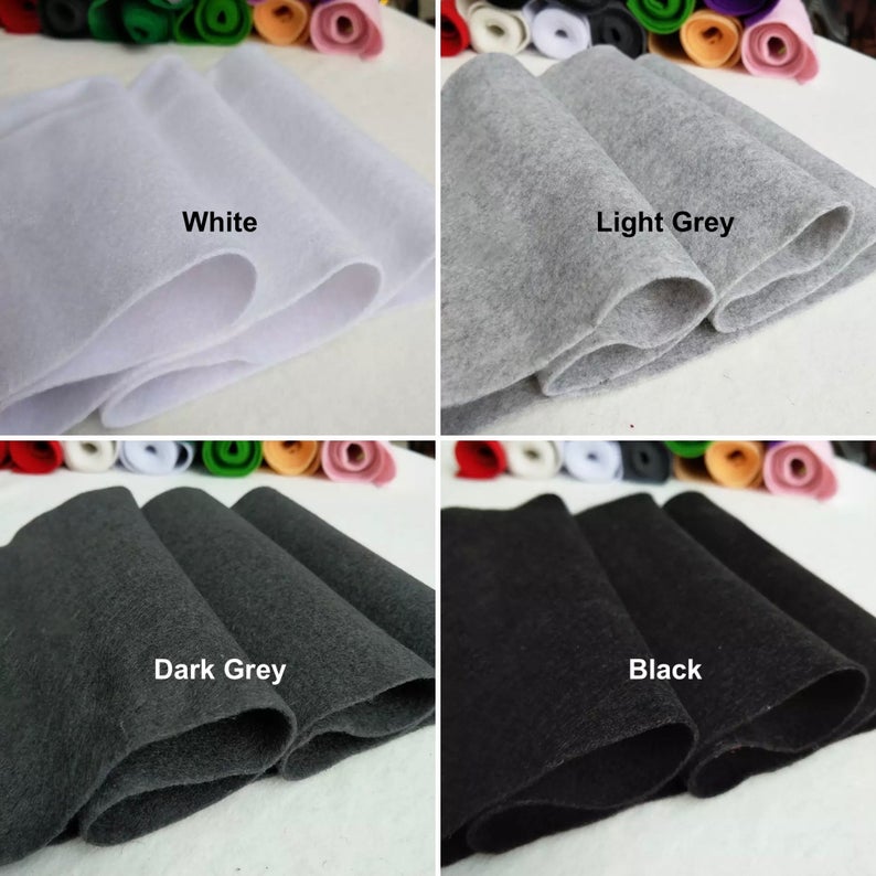 20x90cm Felt Fabric Material - Craft Felt 20 Colors - Soft Polyester Fabric  Roll