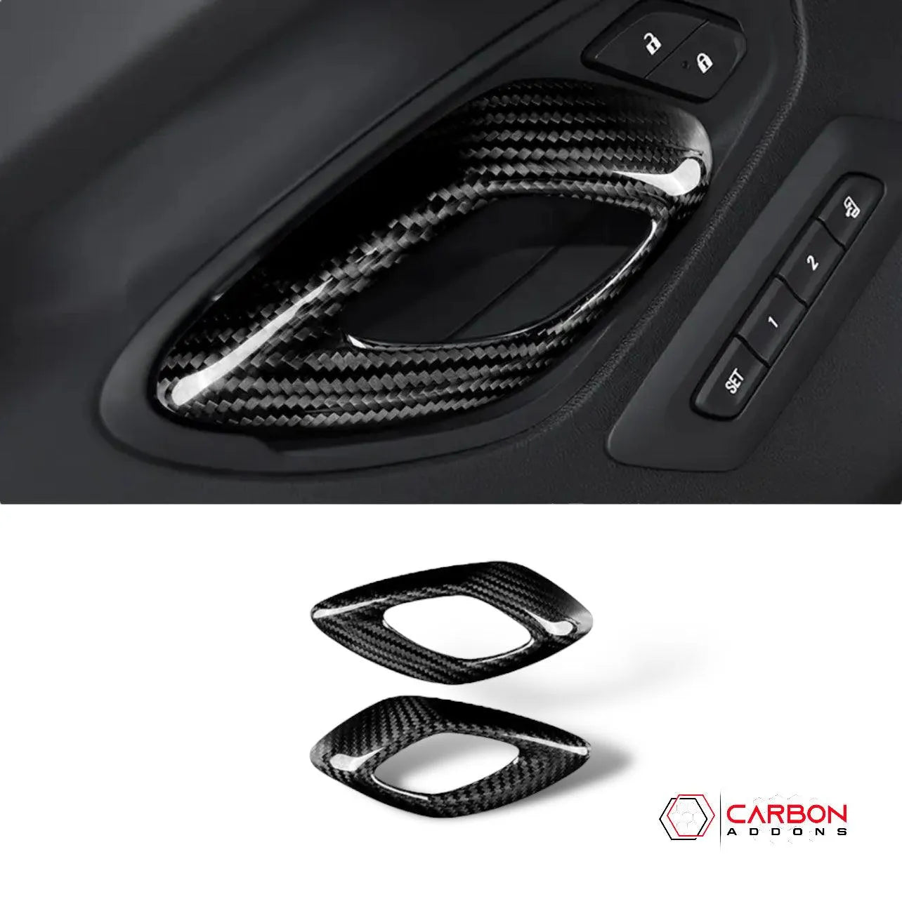 Chevrolet Camaro 2016-2024 Real Carbon Fiber Interior Door Handle