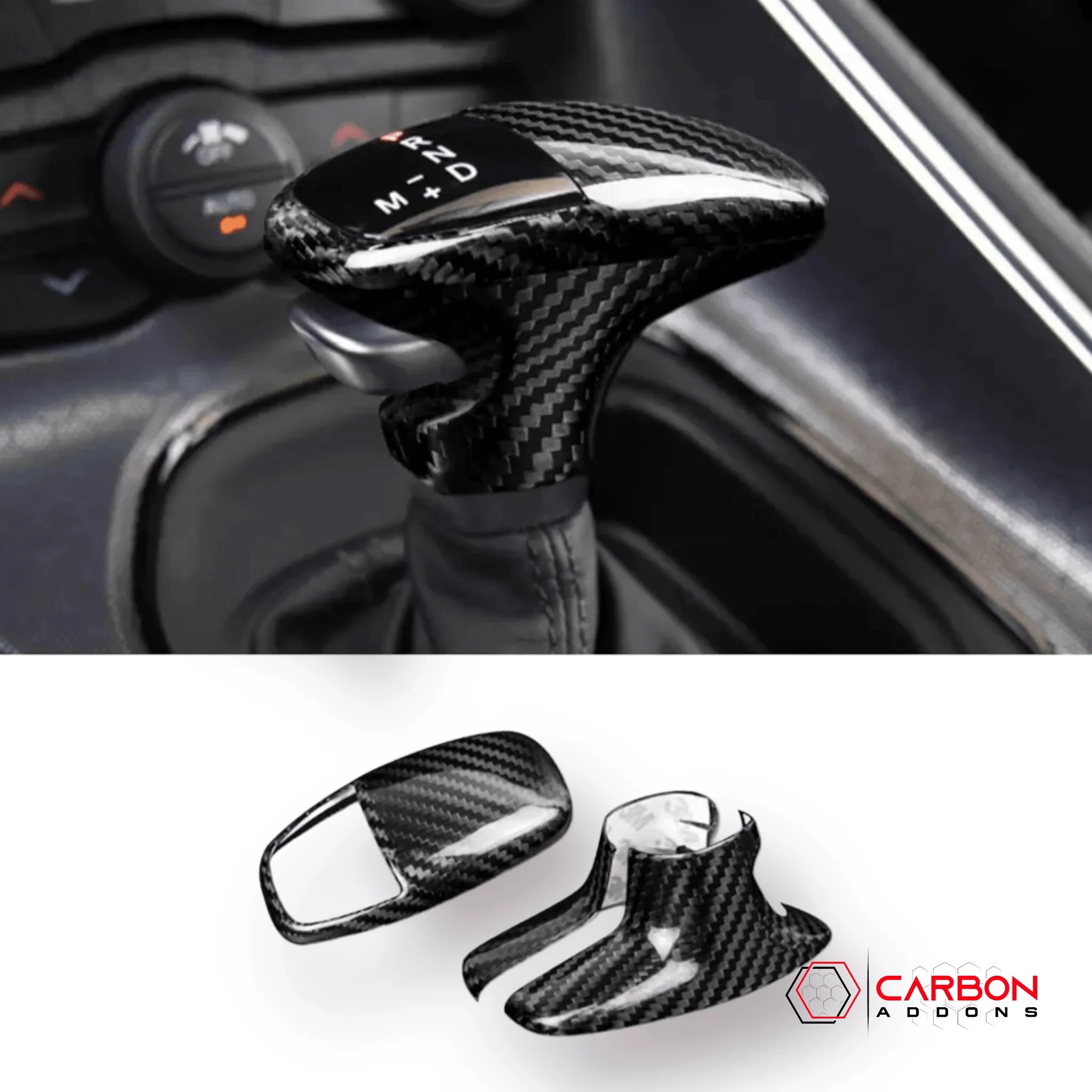 Dodge Charger/Challenger/Durango 2015-2023 Carbon Fiber Shift Knob Covers