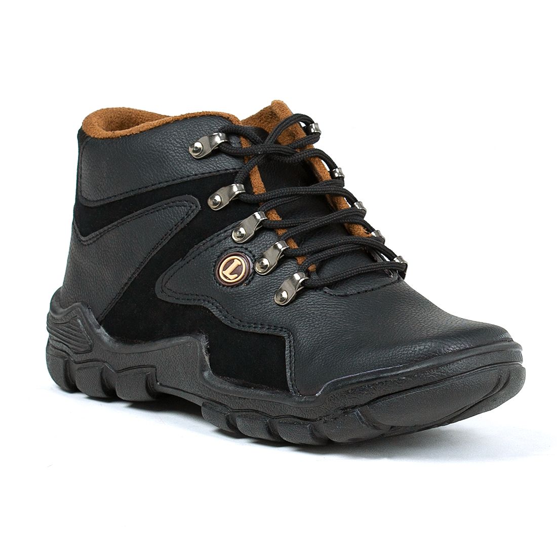 Men's Dark Brown Black Trekking Boots 