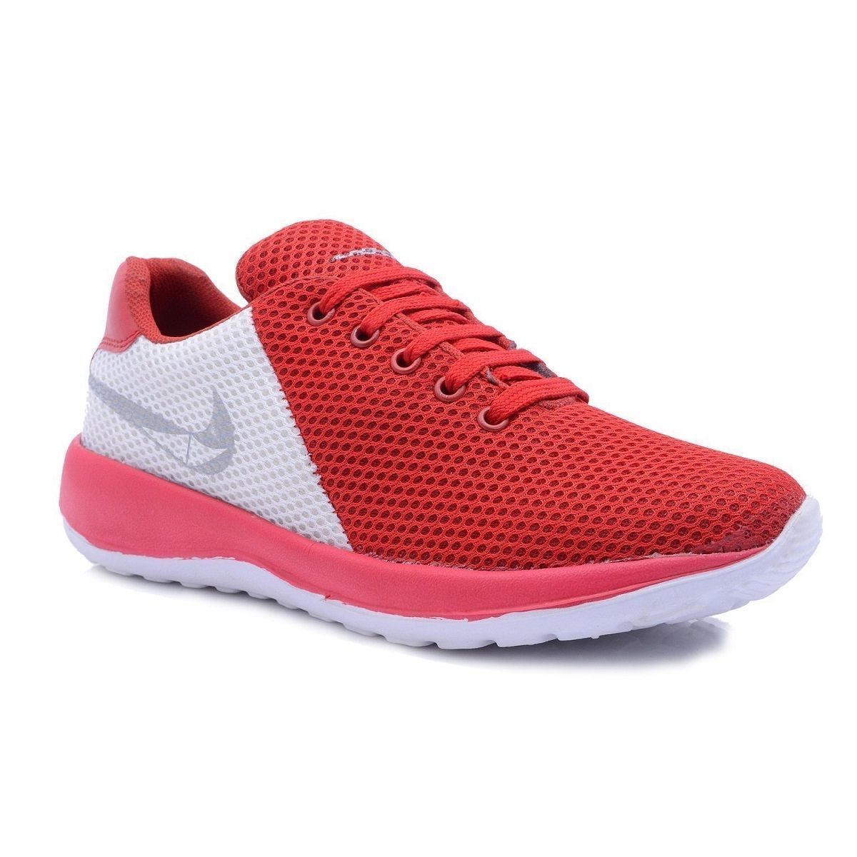 red mesh sport shoes