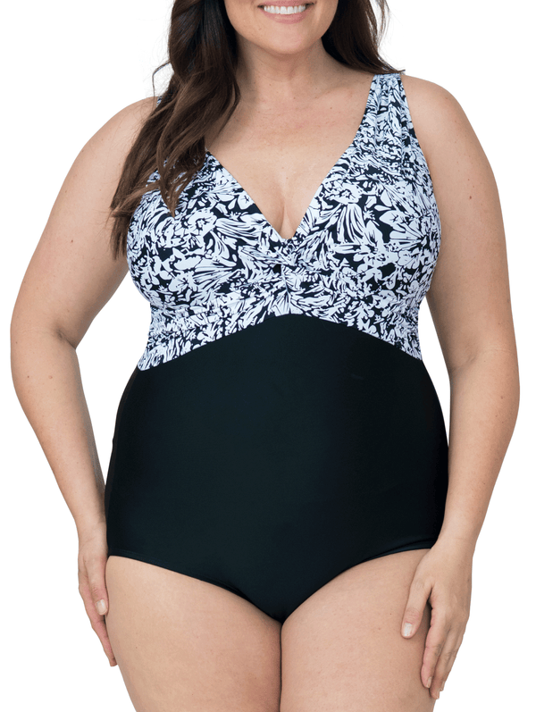 Caribbean Sand Women's Plus Size Ruched 1 Piece Swimsuit – Swimsuit Station  Outlet