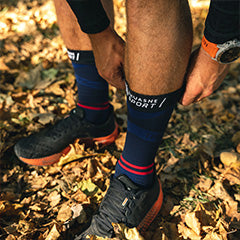 Chaussettes mi-mollet de compression running vélo trail