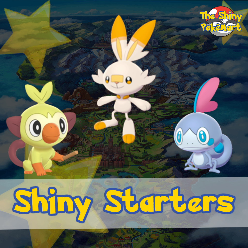 Shiny Starters Pack Sword And Shield Theshinypokemart