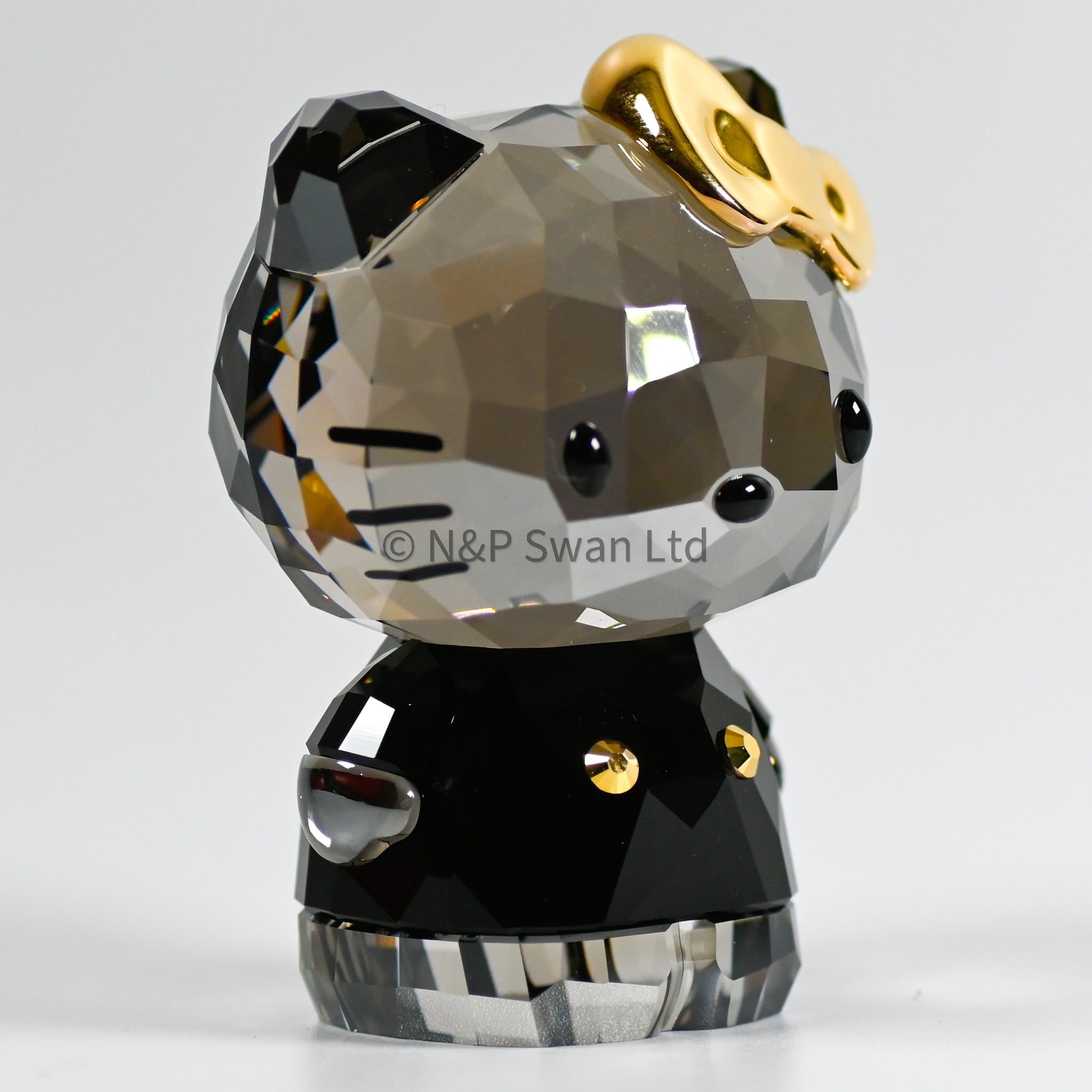 ☆美品 スワロフスキー Hello Kitty Gold Bow フィギュリン-