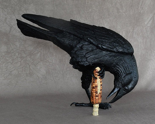 Jim Eppler Bronze "Raven IVE" Available Wildlife Art Shipping – Plainsmen Fine Art
