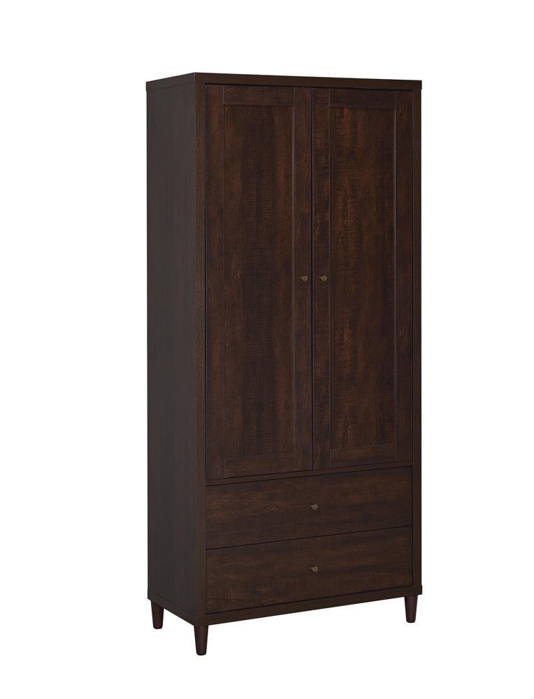 Rustic Tobacco 2-Door Tall Wadeline Accent Cabinet