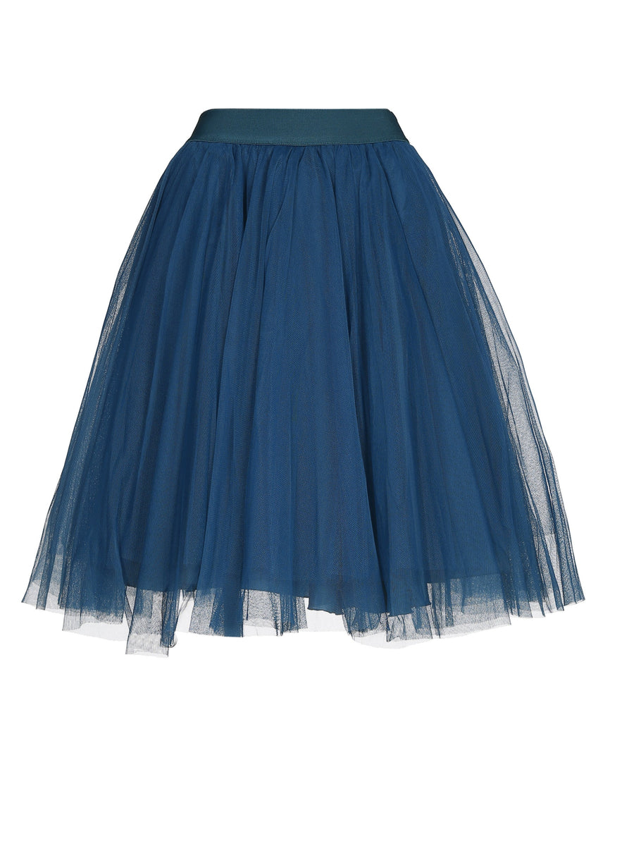 Mini Petrol Blue Tulle Skirt - Sylvie Muller – Sylvie Müller