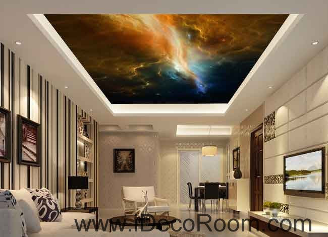 Nebula Star Night Universe Wallpaper Wall Decals Wall Art Print Business Kids Wall Paper Nursery Mural Home Decor Removable Wall Stickers Ceiling