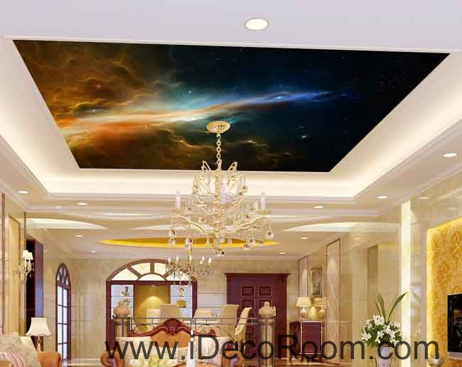 Nebula Star Night Universe Wallpaper Wall Decals Wall Art Print Business Kids Wall Paper Nursery Mural Home Decor Removable Wall Stickers Ceiling