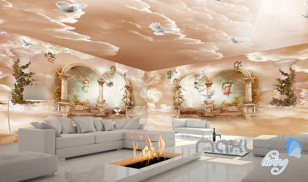 3d Classic Angel Arch Polar Heaven Entire Living Room Wallpaper Wall Mural Art Decor Idcqw 000209