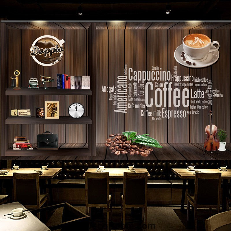 Coffee shop Wallpaper Coffee Club Cafe Wall Murals IDCWP