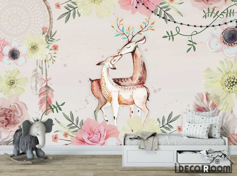 Modern minimalist plant flower elk wallpaper wall murals IDCWP-HL-0002 ...