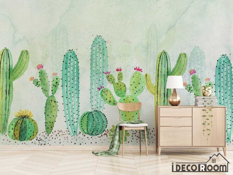 Modern minimalist plant cactus wallpaper wall murals IDCWP-HL-000361 ...