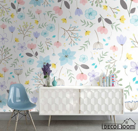 American pastoral plant flower simple wallpaper wall murals IDCWP-HL-0 ...