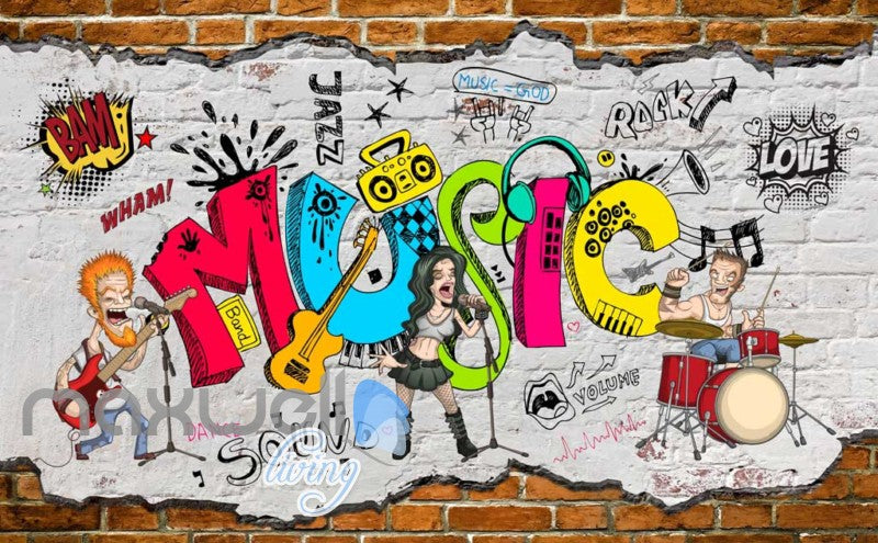 Animated Band Music Cartoon Comic Art Wall Murals Wallpaper Decals Pri Idecoroom