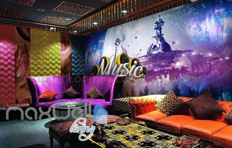 Space Music Concert Dancefloor Art Wall Murals Wallpaper Decals Prints Decor Idcwp Jb 000118