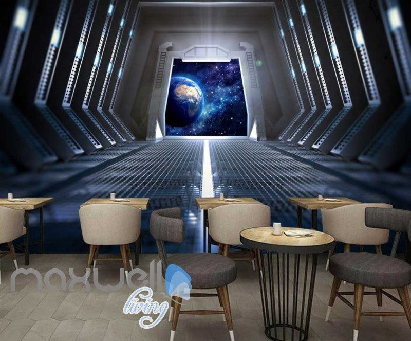 3d Wallpaper View Of Planet From A Spaceship Art Wall Murals Wallpaper Decals Prints Decor Idcwp Jb 000468