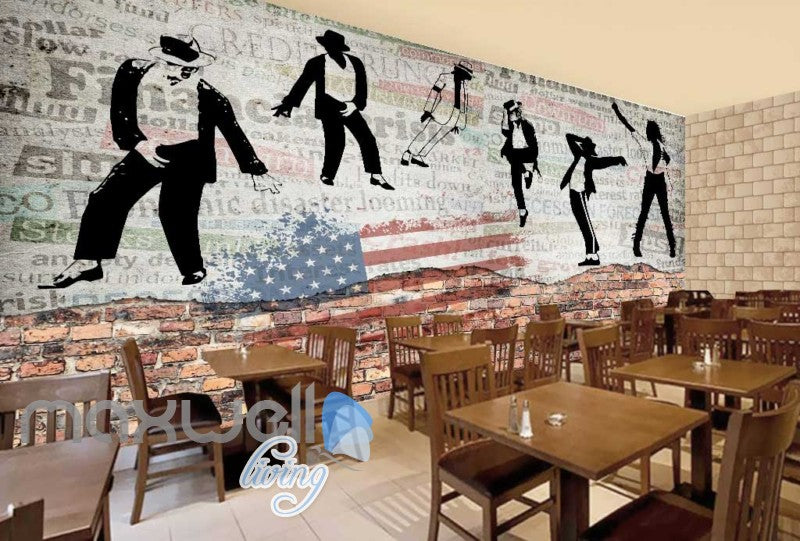 Graphic Design Wallpaper With Black And White Michael Jackson And Usa Flag Art Wall Murals Wallpaper Decals Prints Decor Idcwp Jb 000610